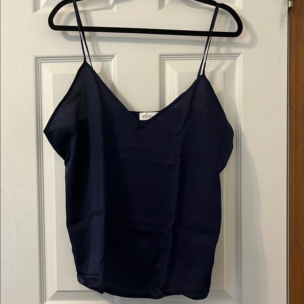Ettitude Blue Fitted Sleeveless Camisole